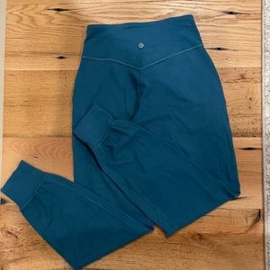 Blue lulu aligned joggers